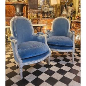 Paire de Bergères Epoque Louis XVI