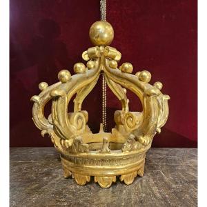 19th-century Gilded Wooden Wreath