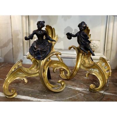 Pair Of Andirets Louis XV Period