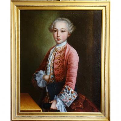 Portrait d'Un Jeune Gentilhomme d'Epoque Louis XV