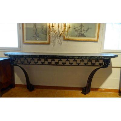 Wrought Iron Console Time Twentieth Century