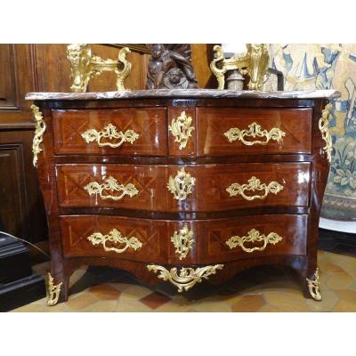 Louis XV Period Curved Commode