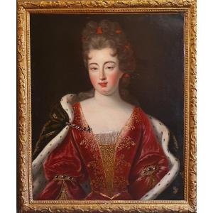 Presumed Portrait Of Marie-anne De Bourbon Period XVIIth Century