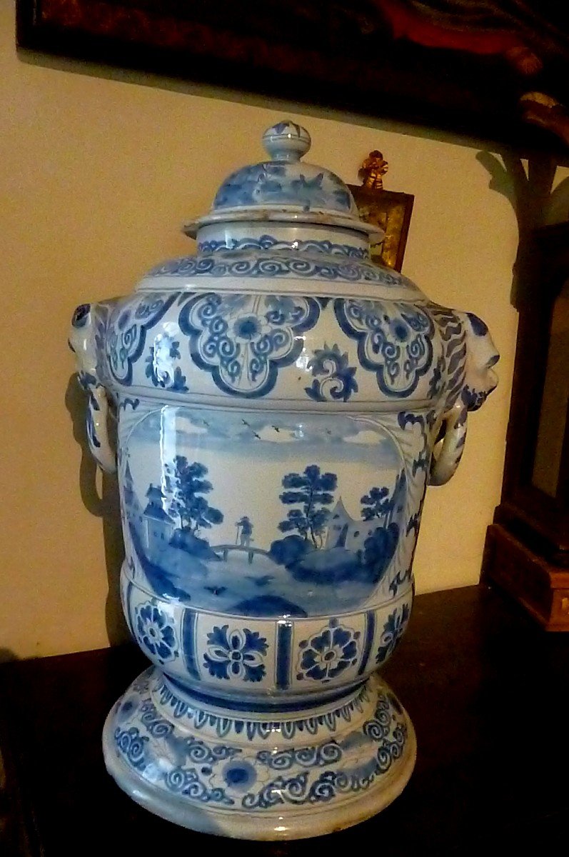 Earthenware Table Fountain From Nevers Seventeenth Time-photo-4