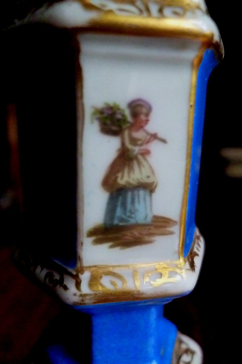 Berlin Porcelain Candlestick XIX E Century-photo-6