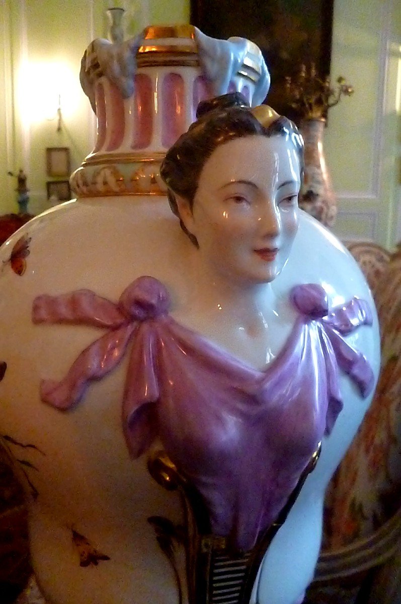Important Porcelain Potiche Germany Or Samson Period XIX E-photo-4