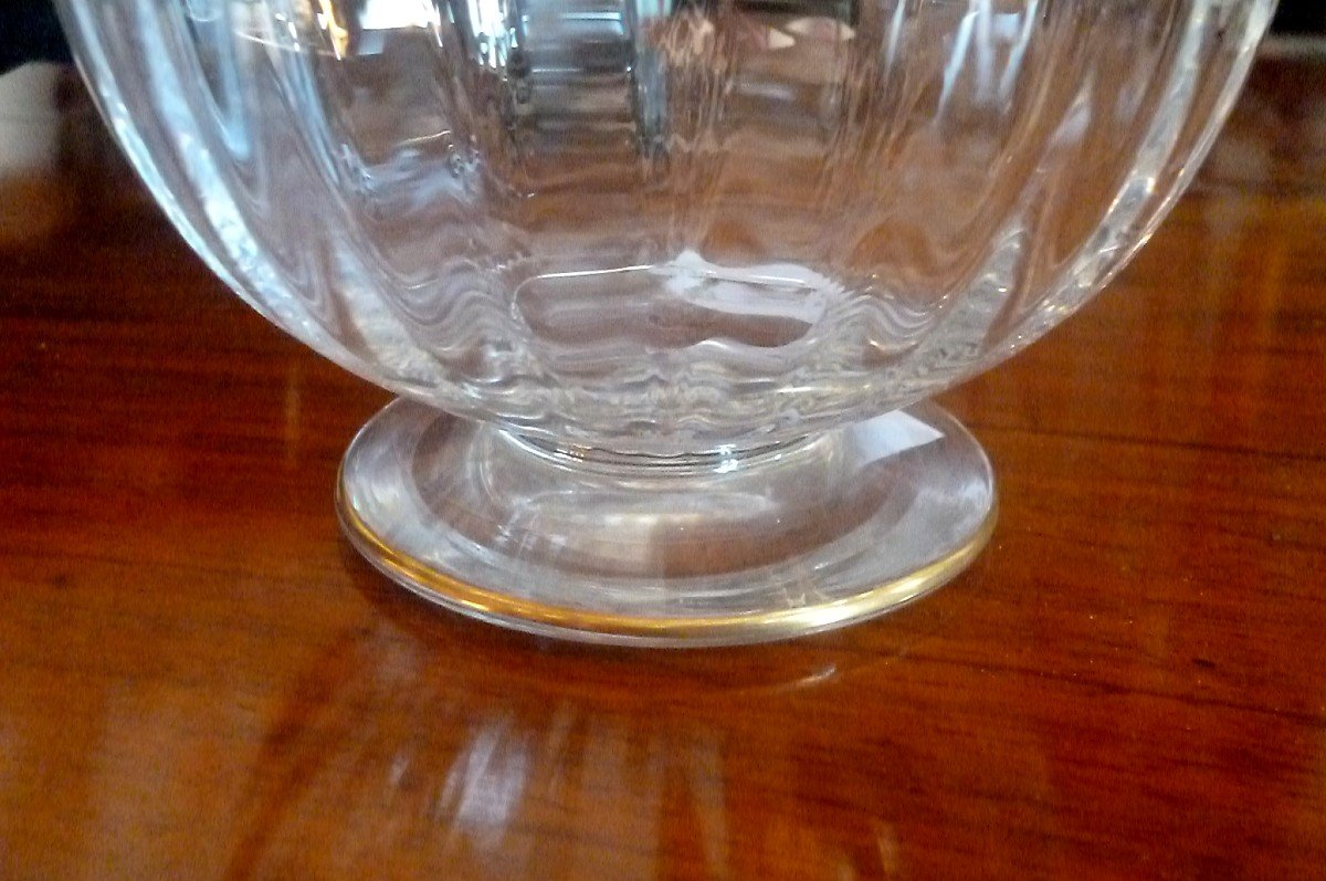 Crystal And Gilding Decanter End XIX E-photo-3