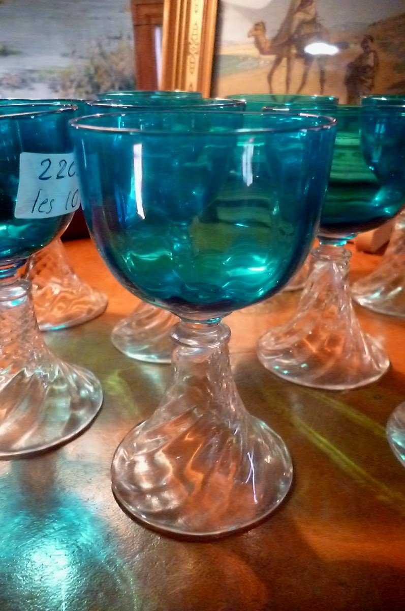 Dix Verres De Couleurs Début XX E -photo-5