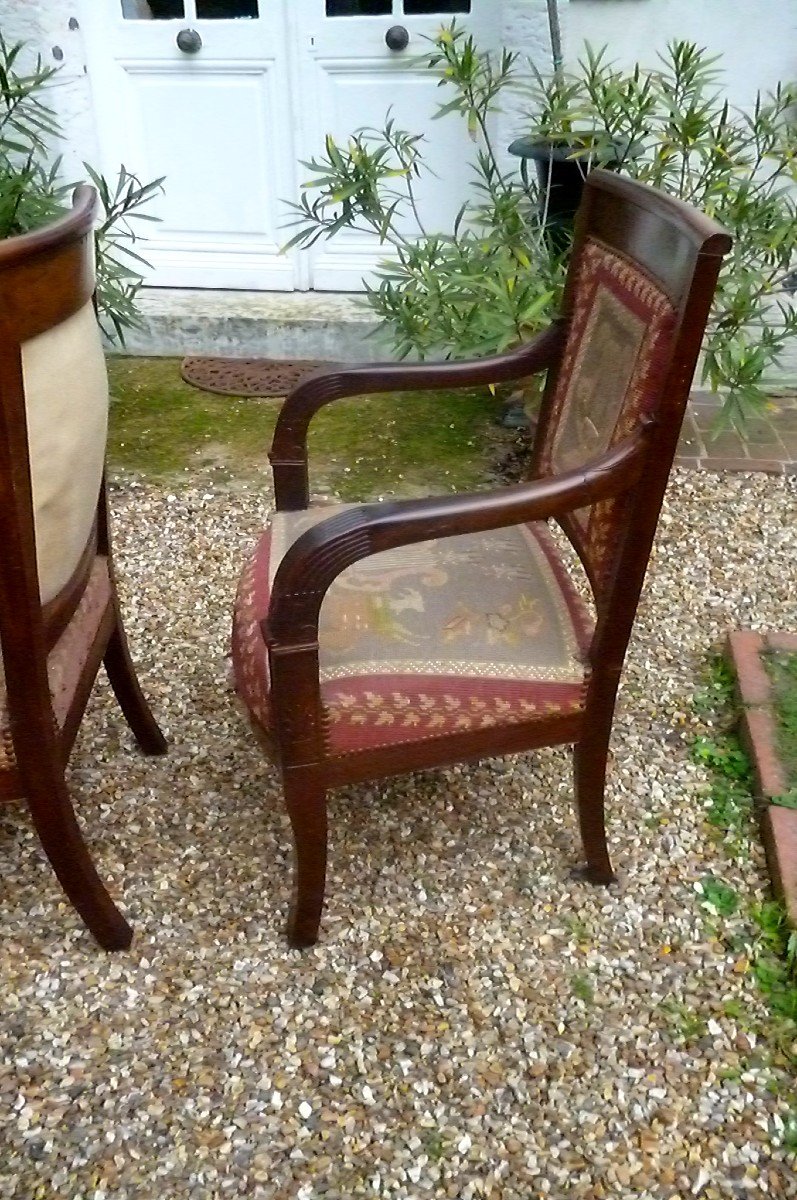 Pair Of Empire Period Armchairs-photo-4