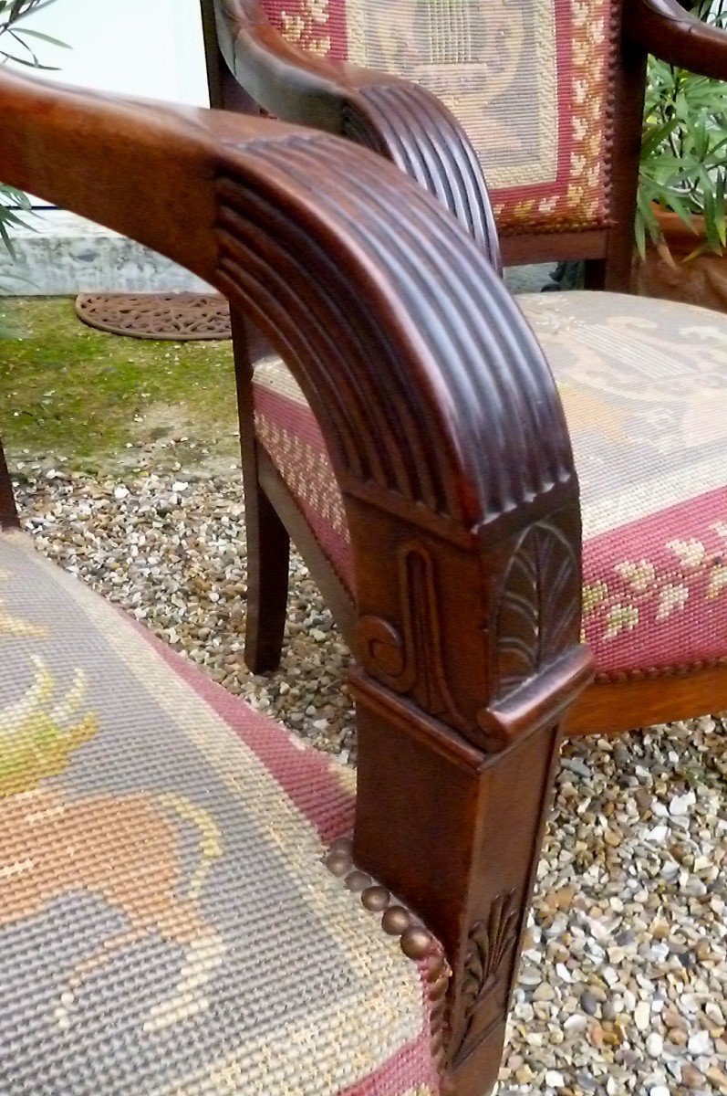 Pair Of Empire Period Armchairs-photo-2