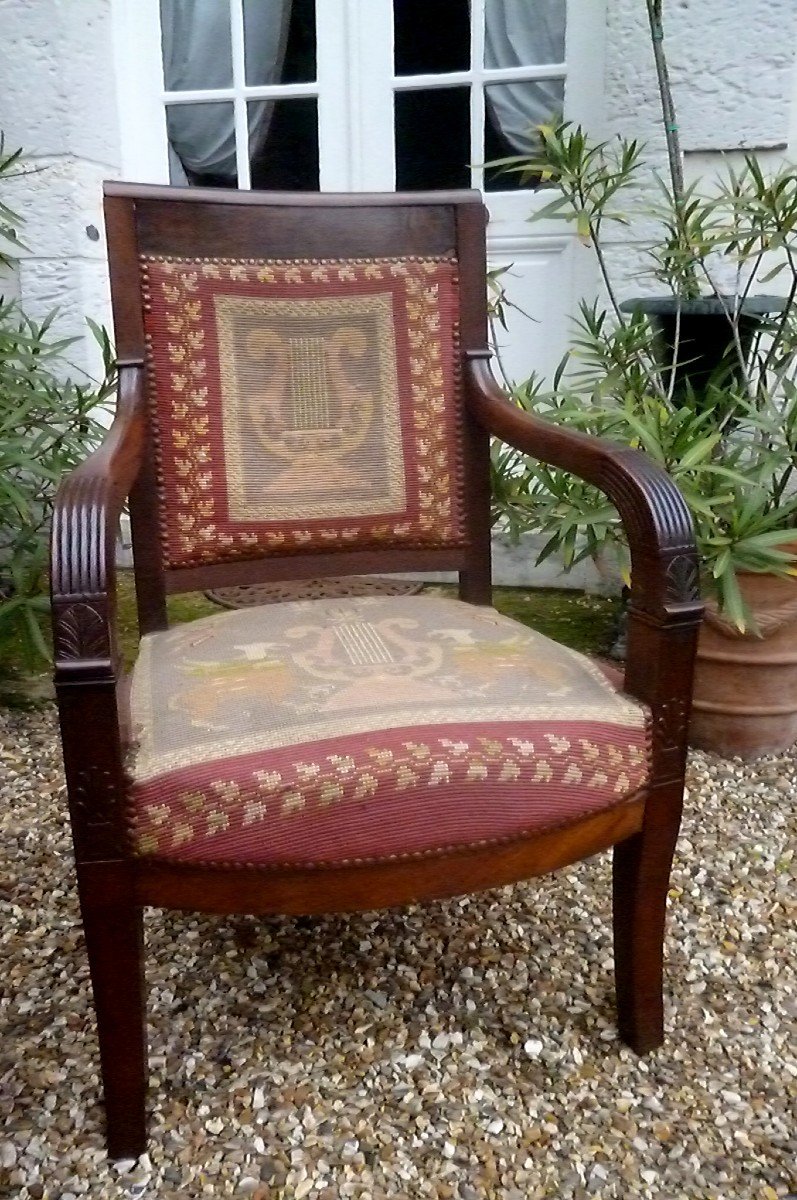 Pair Of Empire Period Armchairs-photo-8