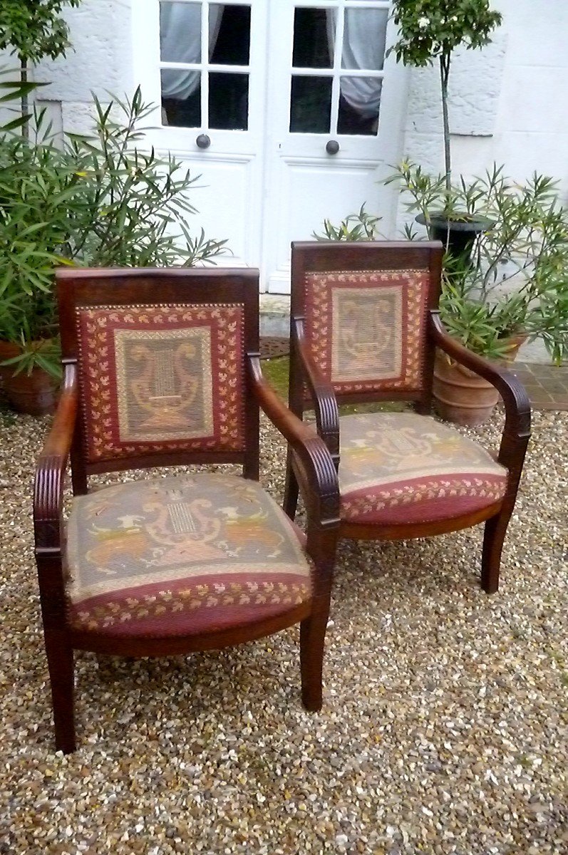 Pair Of Empire Period Armchairs