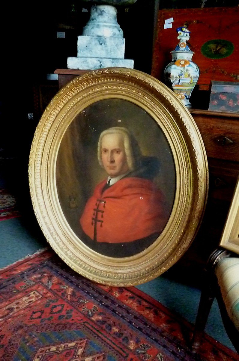 Portrait  Cardinal époque XVIII E-photo-1
