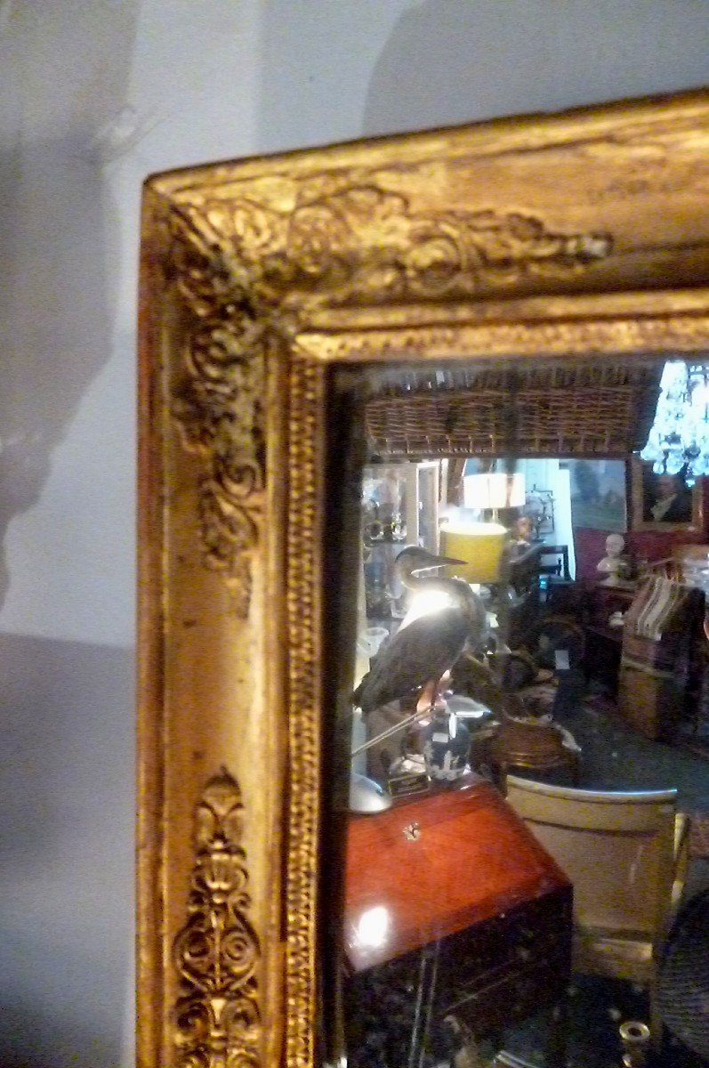 Golden Wood Mirror End XVIII E-photo-1