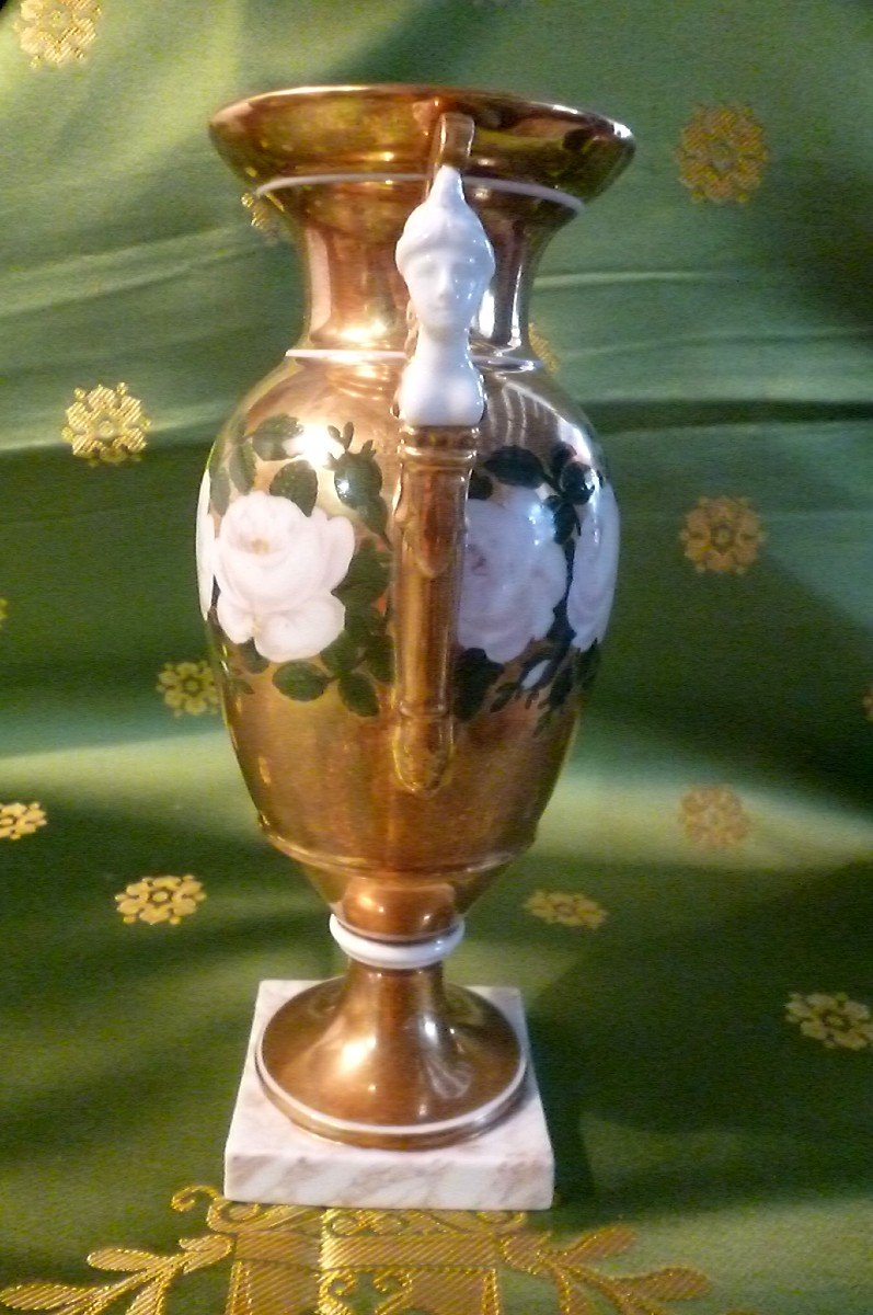 Vase  Médicis  Porcelaine De Paris époque 1830-photo-3