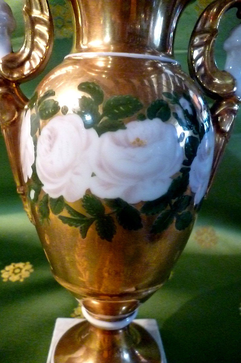 Medici Porcelain Vase From Paris Period 1830-photo-4