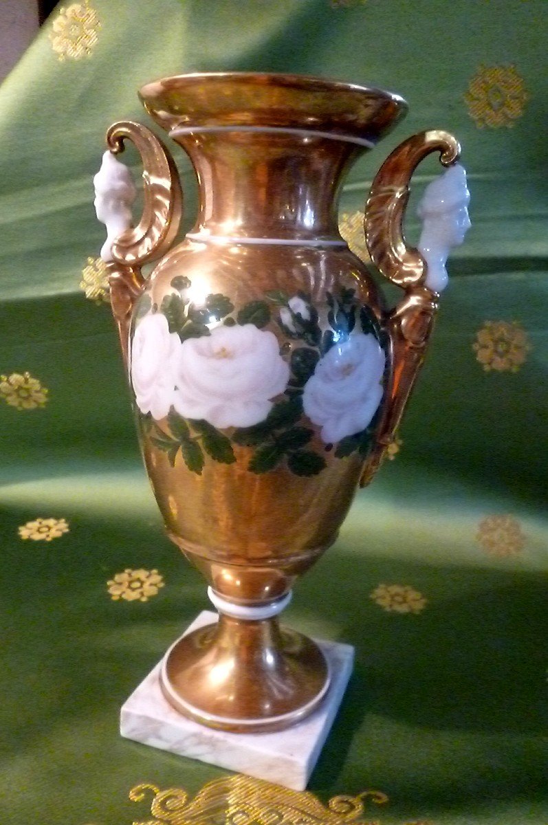 Vase  Médicis  Porcelaine De Paris époque 1830-photo-6