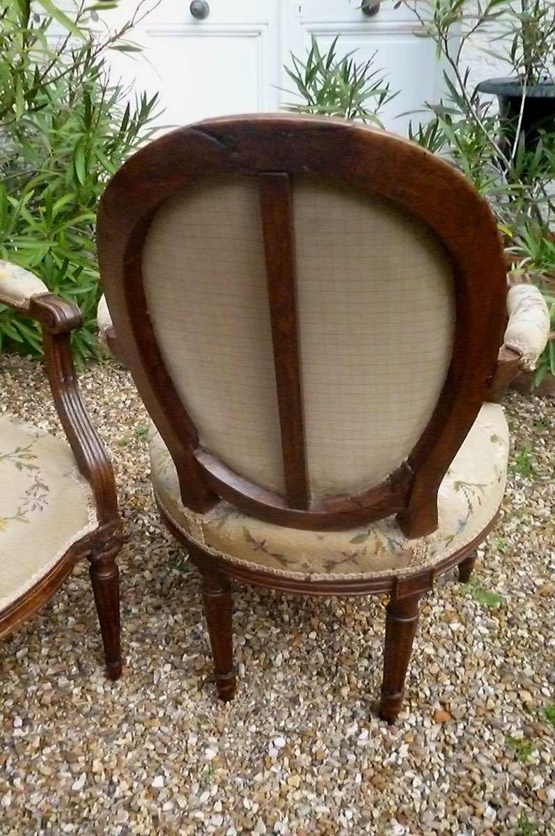 Pair Of Louis XVI Period Armchairs-photo-4