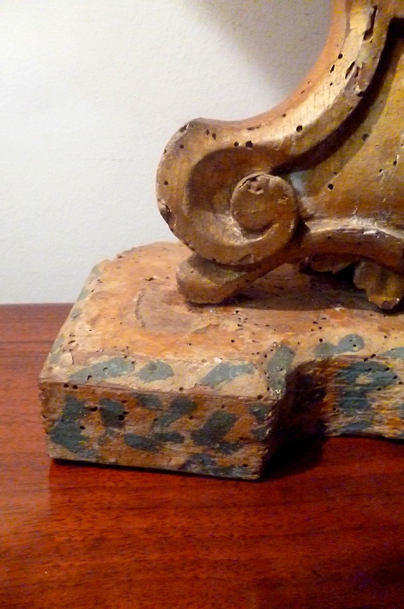 Reliquaire  Bois Doré  Epoque XVIII E Siècle-photo-5