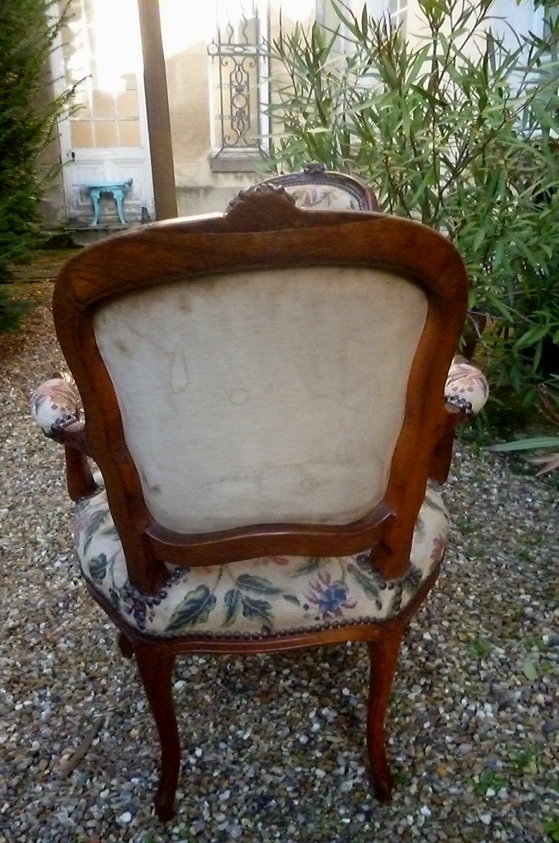 Paire  De  Fauteuils  d'époque  Louis  XV-photo-2