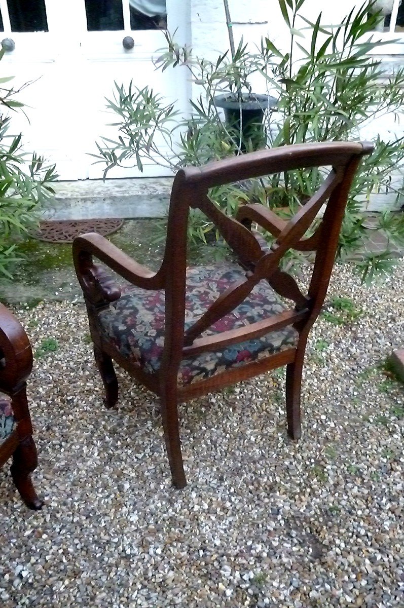 Pair Of Restoration Period Armchairs-photo-1