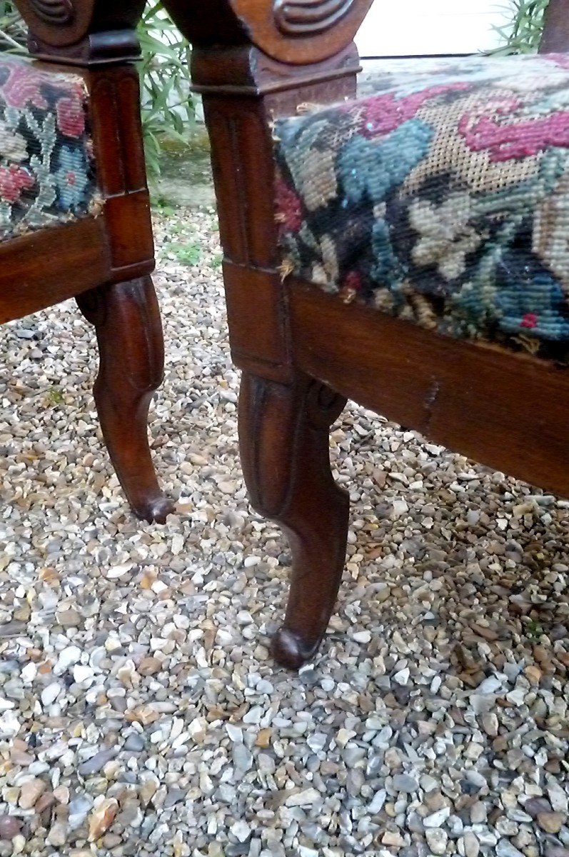 Pair Of Restoration Period Armchairs-photo-2