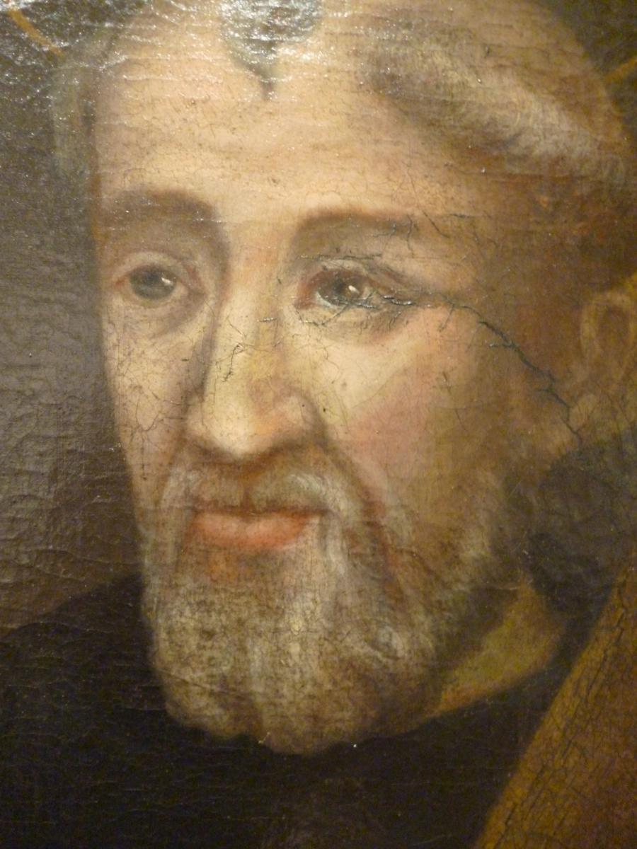 Oil On Canvas Time A Saint XVII E Century-photo-2