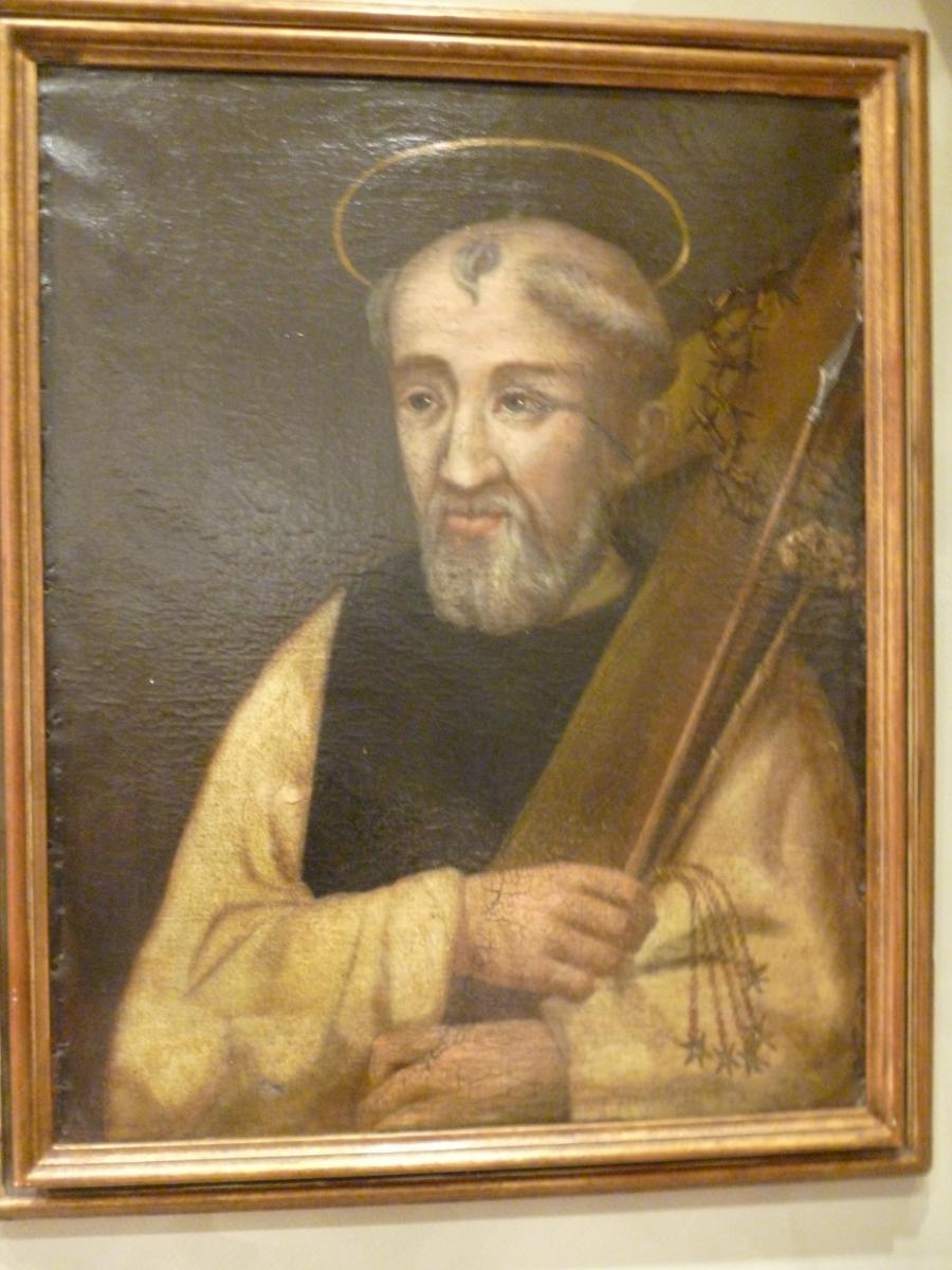 Oil On Canvas Time A Saint XVII E Century-photo-4