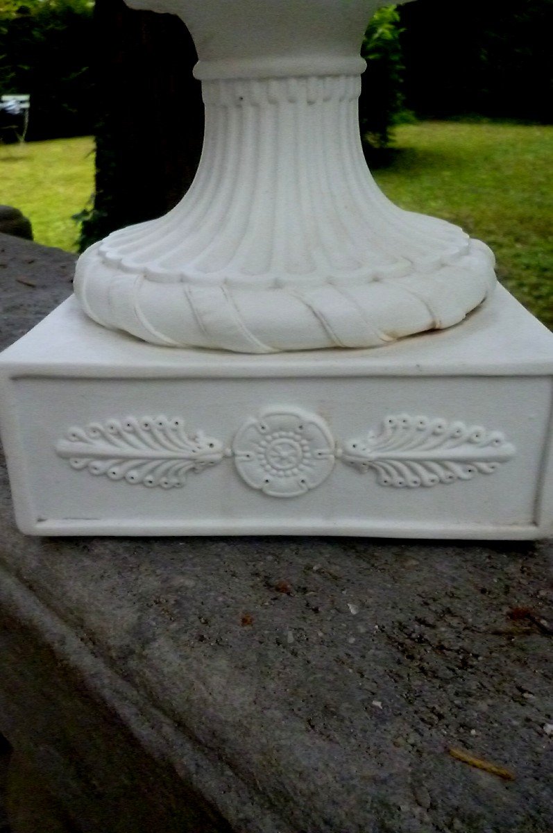 Large Medici Vase In Biscuit Empire Period-photo-3