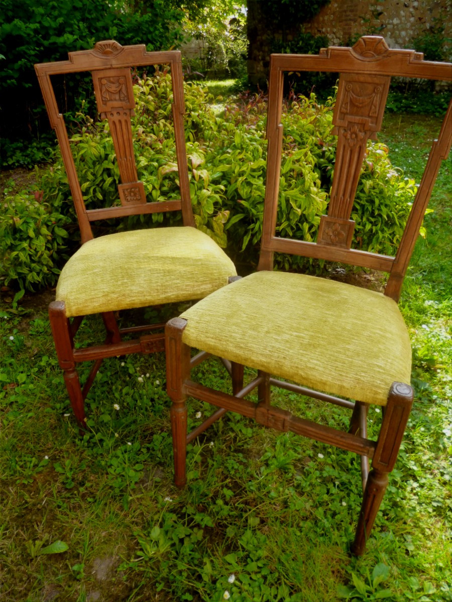 Pair Of Louis XVI Period Chairs-photo-2