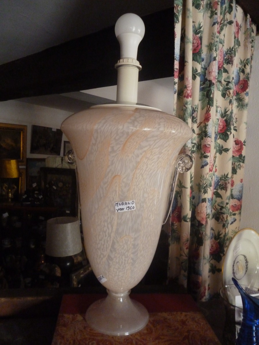 Large Murano Illuminated Lamp Base, 1960s-photo-5