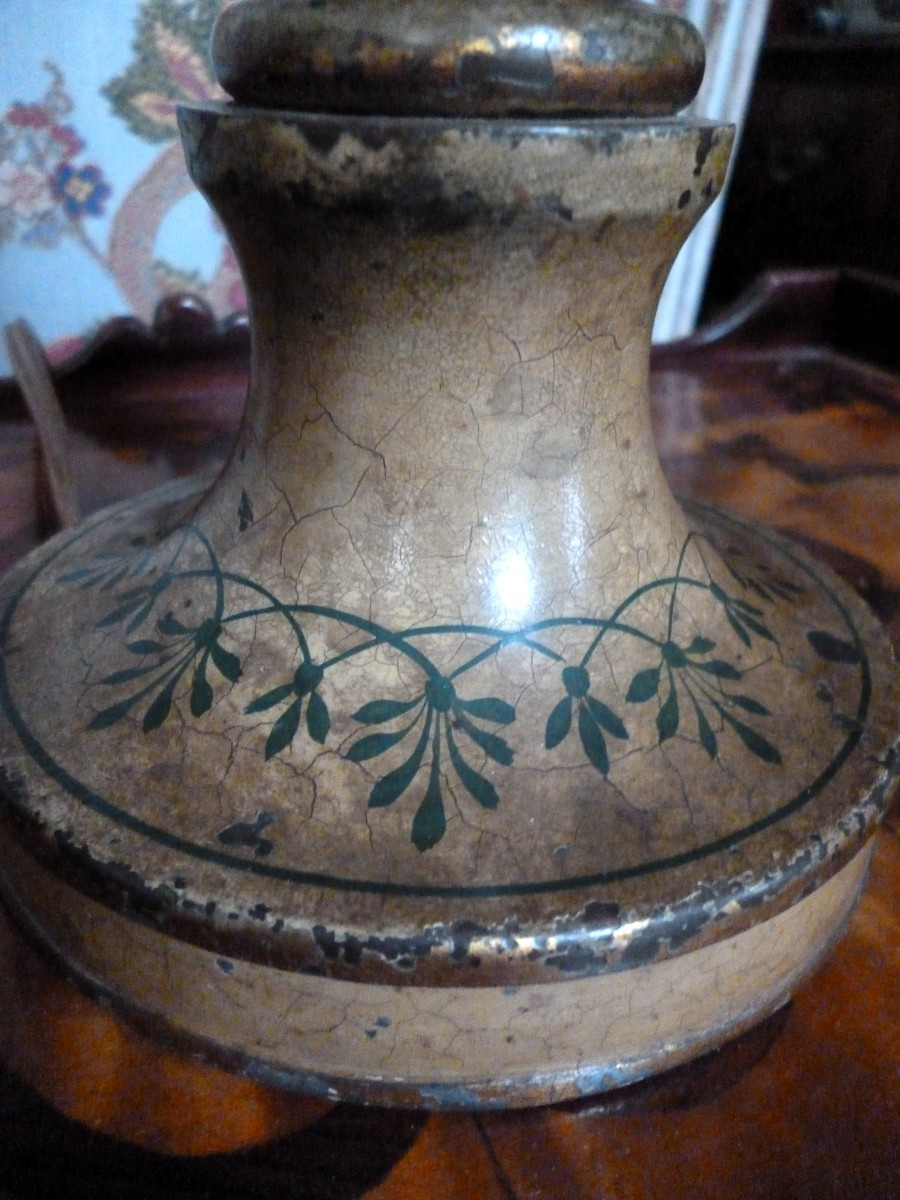 Painted Metal Candlestick Lamp-photo-7