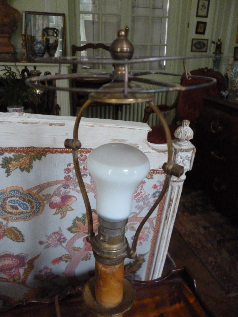 Painted Metal Candlestick Lamp-photo-8