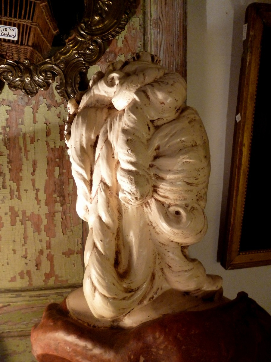 Large Bust Of Marie Antoinette, 88 Cm-photo-7