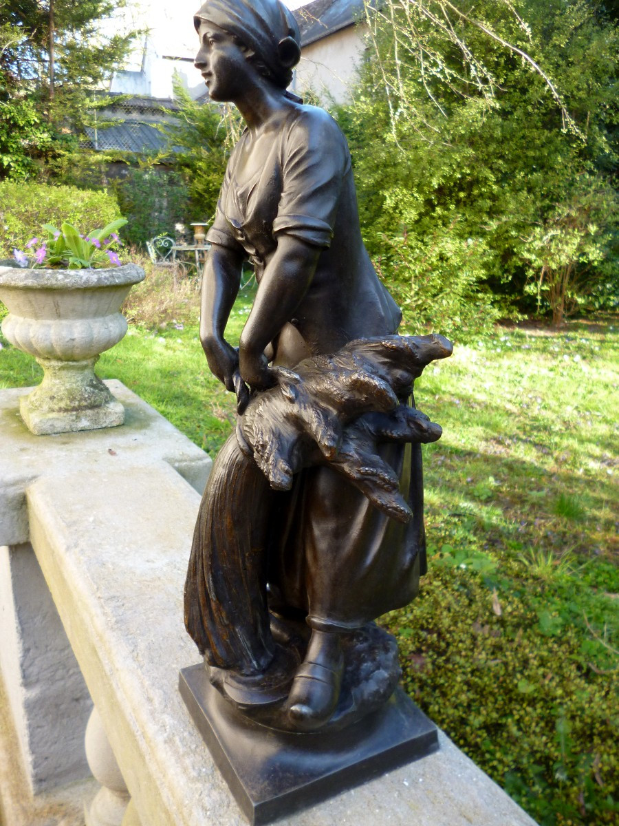 Statue  " La Faneuse "   Auguste Joseph  SCOTTE  1867  1925-photo-4