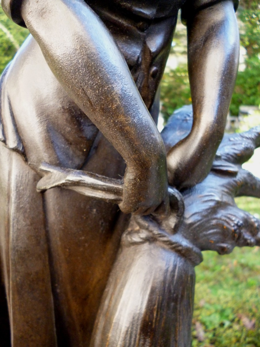 Statue  " La Faneuse "   Auguste Joseph  SCOTTE  1867  1925-photo-3