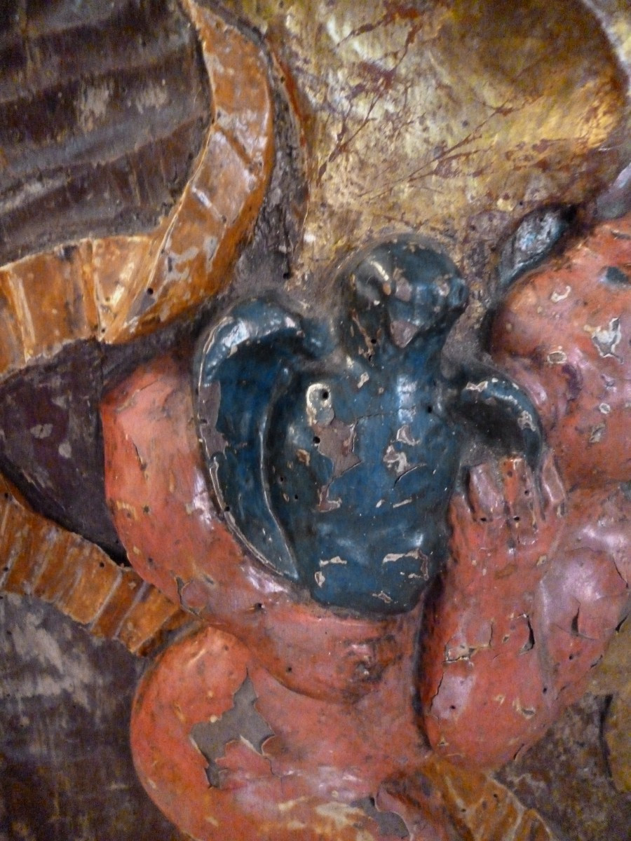 Carved Panel Louis XV Period Cupid-photo-3