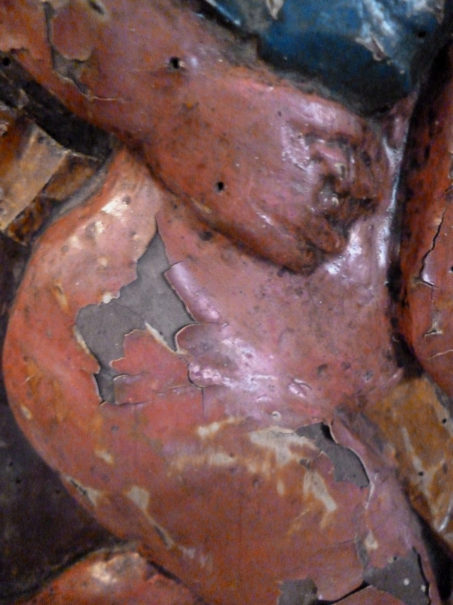 Carved Panel Louis XV Period Cupid-photo-4