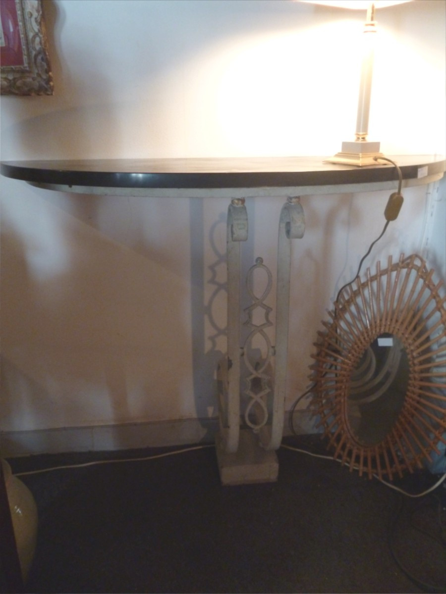 Wrought Iron Console 1950-photo-2