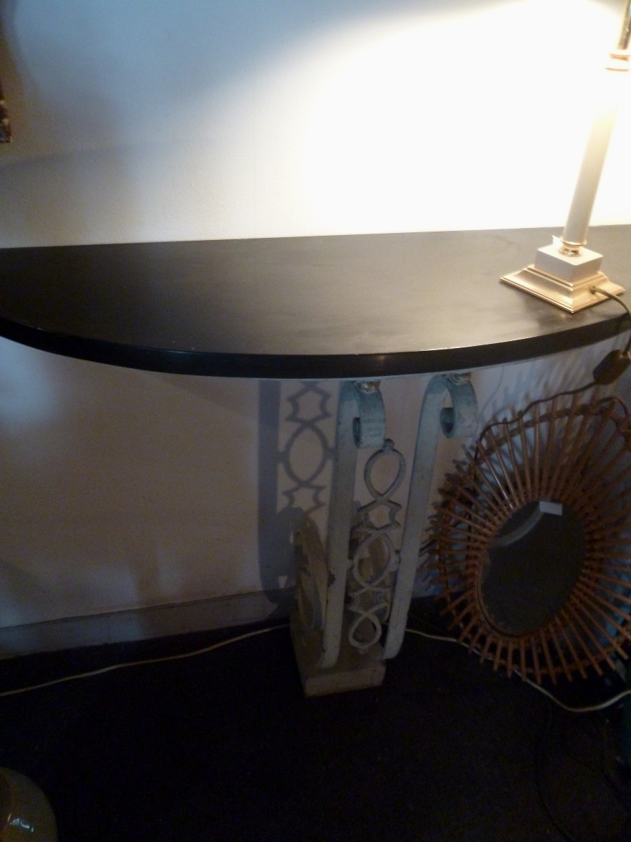 Wrought Iron Console 1950-photo-2