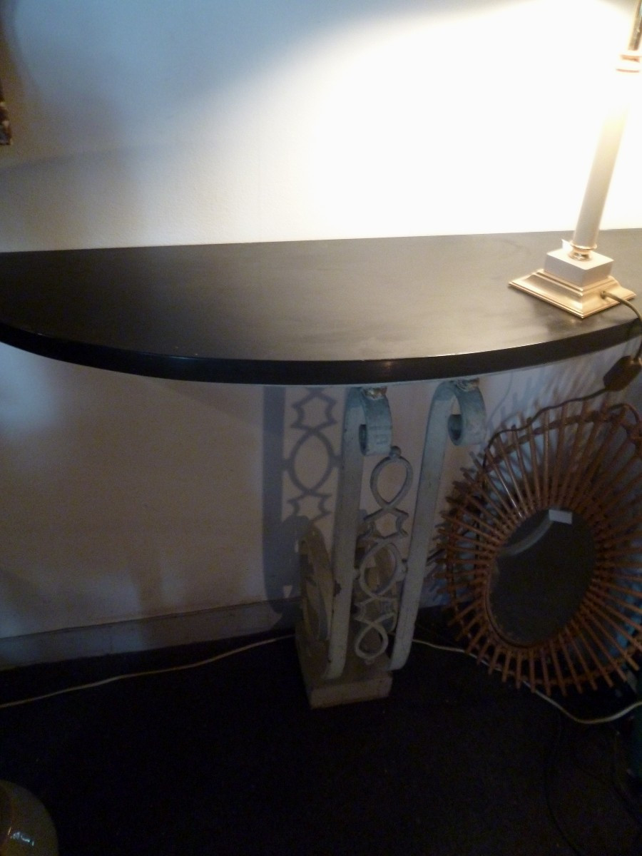 Wrought Iron Console 1950-photo-8