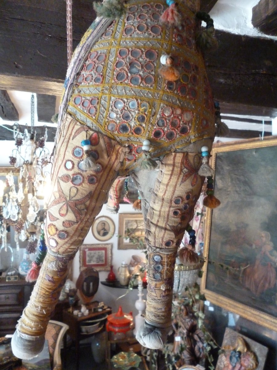Gujarat Embroidered Horse 1900-photo-3