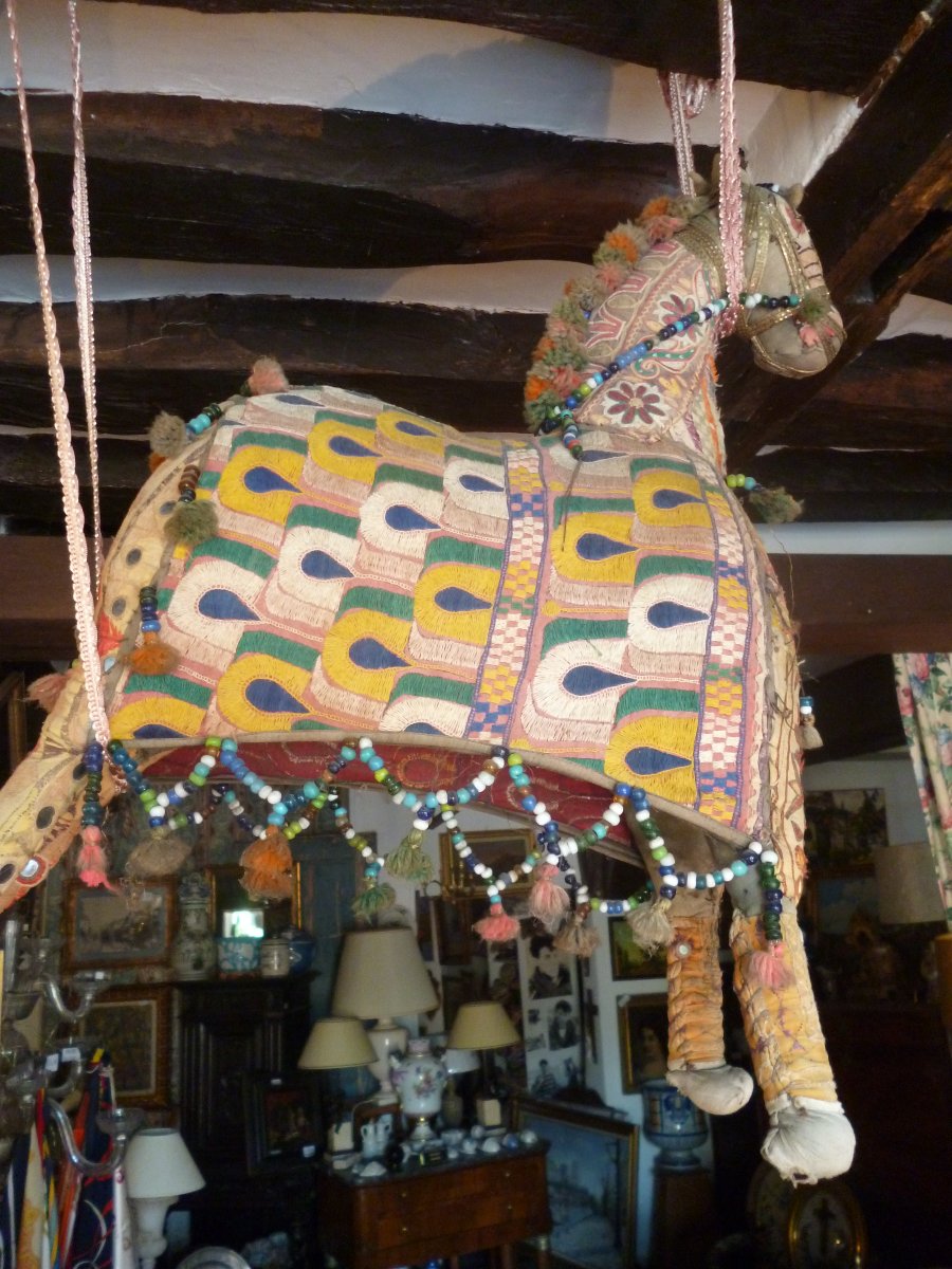 Gujarat Embroidered Horse 1900-photo-8
