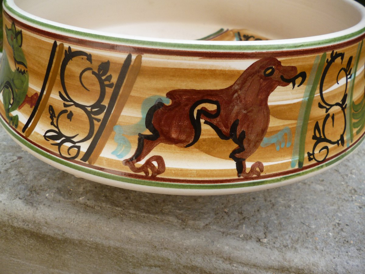Coupe  Tripode  Décor  Tapisserie  de  Bayeux-photo-3
