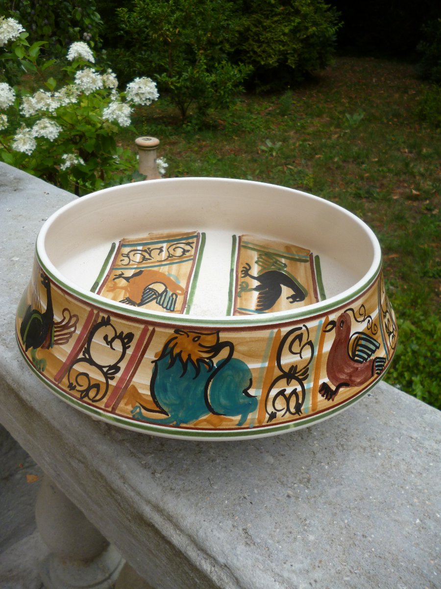 Coupe  Tripode  Décor  Tapisserie  de  Bayeux-photo-6