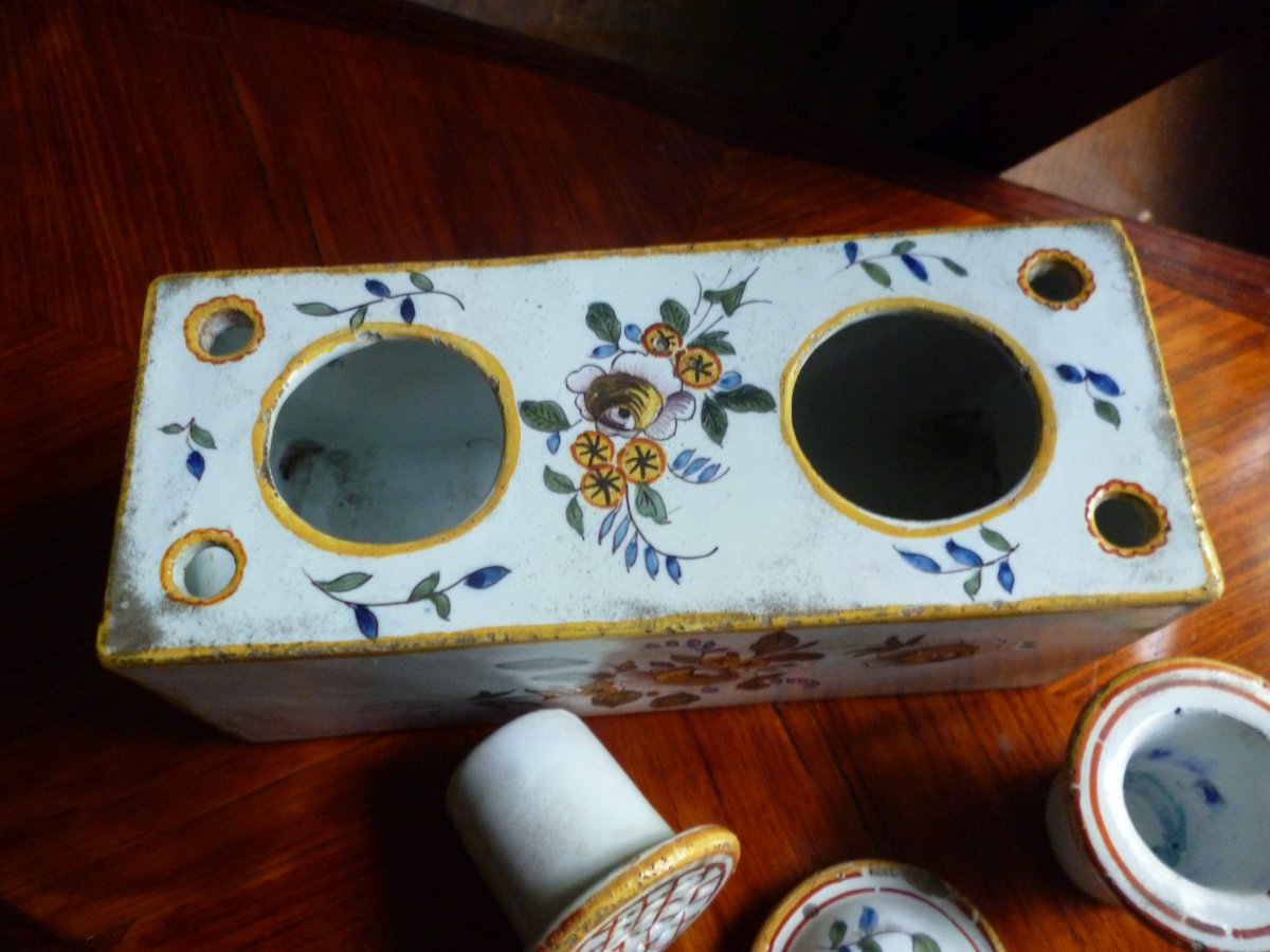 Inkwell, Complete, 18th Century-photo-3