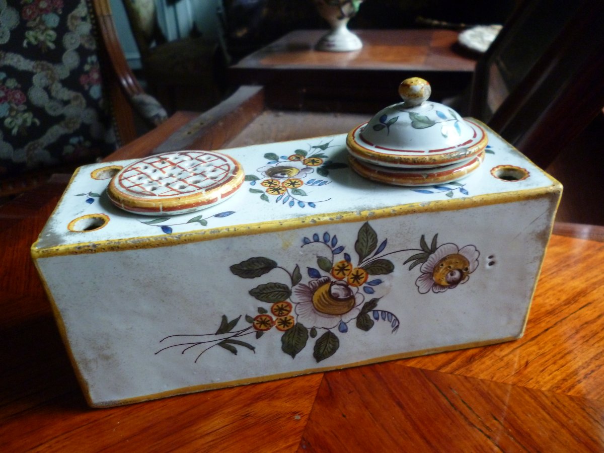 Inkwell, Complete, 18th Century-photo-5