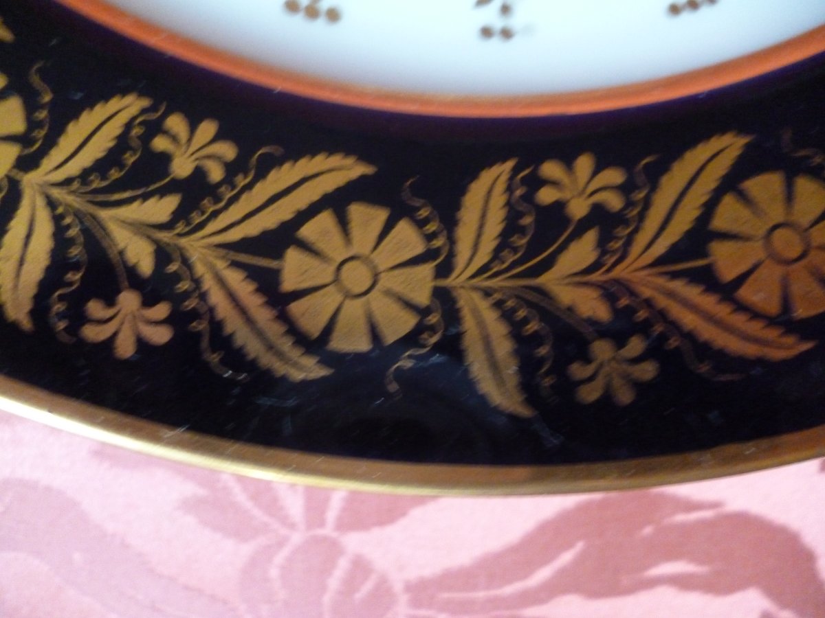 Sevres  Plate  Capraire Set  "  Château Des Tuileries " -photo-4