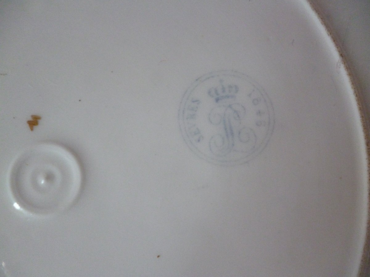 Sevres  Plate  Capraire Set  "  Château Des Tuileries " -photo-5