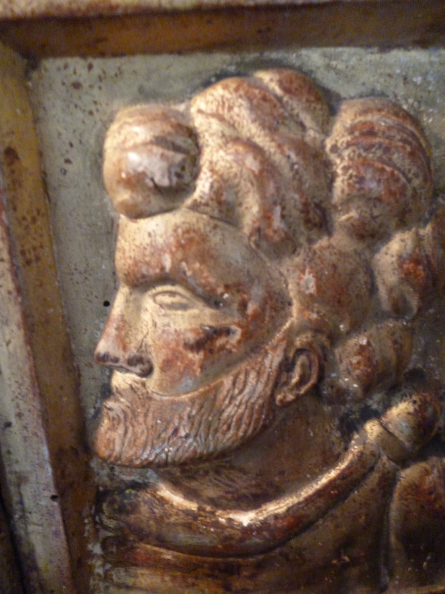 ODIN  père  de  THOR  Rare panneaux sculptés  du  XVI e  siècle -photo-4
